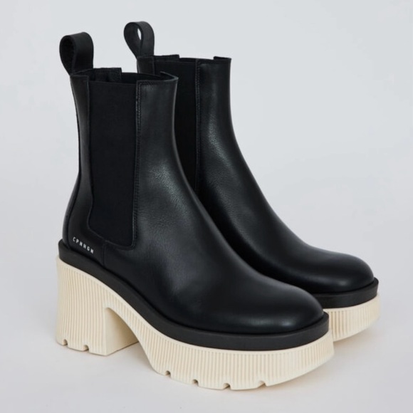 Copenhagen Studios Vitello CPH597 Leather Chelsea Platform Boots - Picture 2 of 9